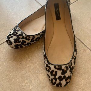 ANN TAYLOR LEOPARD HAIRCALF BALLET FLATS - SZ 8M